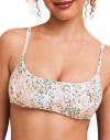 Adore Me Valcea Swimwear Bikini Top In Floral White
