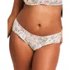 Adore Me Valcea Swimwear Hipster Bikini Bottom In Floral White