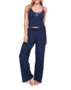 Adore Me Valencia Pajama Cami And Pants Set In Dark Blue