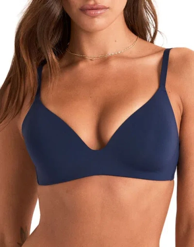 Adore Me Valory Contour Plunge Bra In Blue