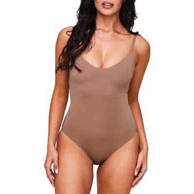 Adore Me Vanesse Smoothing Bodysuit In Medium Beige