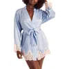 Adore Me Vegan Atelier Collection Silk Robe In Blue