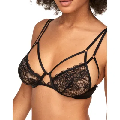 Adore Me Vianna Unlined Plunge Bra In Black