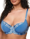 Adore Me Vicky Unlined Full Coverage Bra In Floral Blue