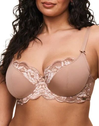 Adore Me Vicky Unlined Full Coverage Bra In Medium Beige