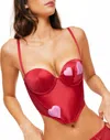 Adore Me Vivi Contour Balconette Bustier In Dark Red