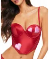 Adore Me Vivi Contour Balconette Bustier In Dark Red