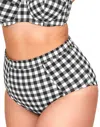 Adore Me Vivien Women's Plus-size Swimwear High Waist Bikini Bottom In Multi