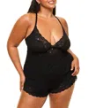 Adore Me Women's Lora Plus-size Pajama Cami & Shorts Set In Black