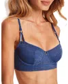 Adore Me Zooey Unlined Balconette Bra In Blue