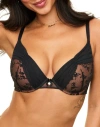 Adore Me Wren Push Up Plunge Bra In Black