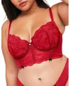 Adore Me Yara Contour Demi Bra In Dark Red