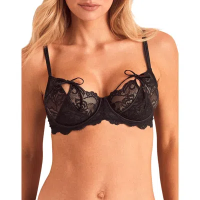 Adore Me Yrene Unlined Demi Bra In Black