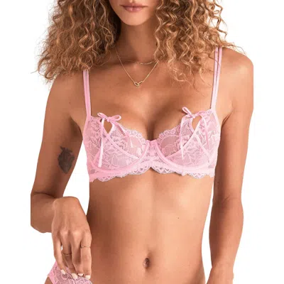 Adore Me Yrene Unlined Demi Bra In Pink