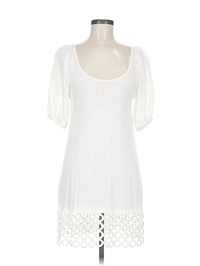 Pre-owned Adore Short Sleeve Top White Sweetheart Neckline Tops