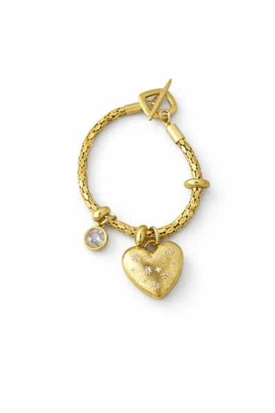 Adorn By Alexandra Riley Starlight Heart Bracelet In Gold