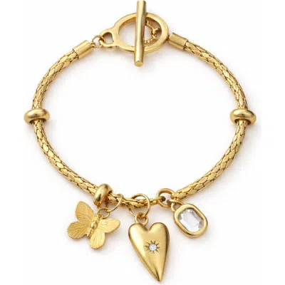 Adorn By Alexandra Riley The Mariposa Charm Bracelet In Gold