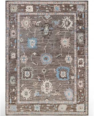 Adorn Hand Woven Rugs Colorful Oushak M0103-31 9'11"x13'8" Area Rug In Brown