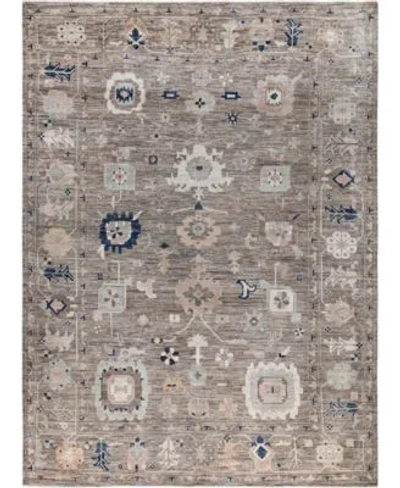 Adorn Hand Woven Rugs Colorful Oushak M0103 34 Rug Collection In Brown