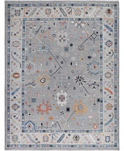 Adorn Hand Woven Rugs Colorful Oushak M0103-35 9'x11'10" Area Rug In Gray