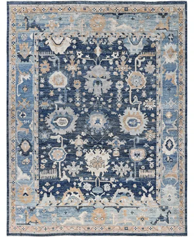 Adorn Hand Woven Rugs Colorful Oushak M0103-39 9'1"x11'7" Area Rug In Blue