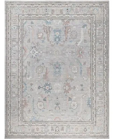 Adorn Hand Woven Rugs Colorful Oushak M0103 40 Rug Collection In Gray