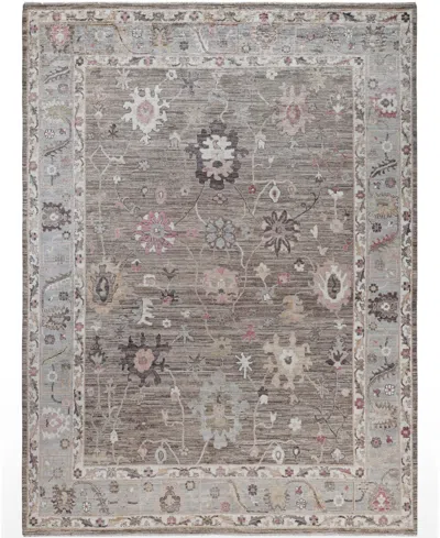 Adorn Hand Woven Rugs Colorful Oushak M0103-42 9'2"x12'3" Area Rug In Brown