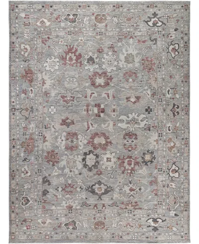 Adorn Hand Woven Rugs Colorful Oushak M0103-43 8'10"x11'10" Area Rug In Gray
