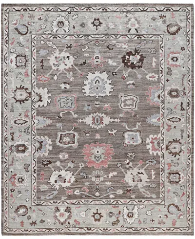 Adorn Hand Woven Rugs Colorful Oushak M0103-46 8'x9'8" Area Rug In Brown