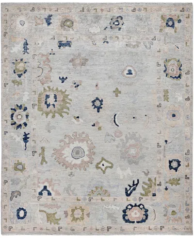 Adorn Hand Woven Rugs Colorful Oushak M0103-47 8'x9'9" Area Rug In Gray