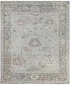 Adorn Hand Woven Rugs Colorful Oushak M0103-52 8'1"x9'9" Area Rug In Gray