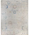 Adorn Hand Woven Rugs Colorful Oushak M1945 10'5''x13'7'' Area Rug In Light Gray