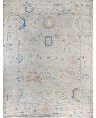 Adorn Hand Woven Rugs Colorful Oushak M1945 10'5''x13'7'' Area Rug In Light Gray