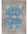 Adorn Hand Woven Rugs Colorful Oushak M1945 10'x13'10'' Area Rug In Light Blue