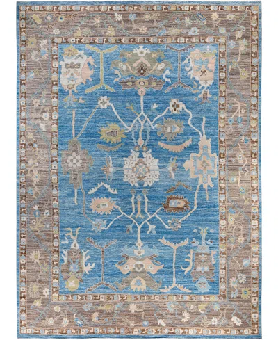 Adorn Hand Woven Rugs Colorful Oushak M1945 10'x13'10'' Area Rug In Light Blue