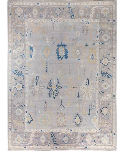Adorn Hand Woven Rugs Colorful Oushak M1945 10'x13'8'' Area Rug In Gray