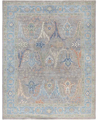Adorn Hand Woven Rugs Colorful Oushak M1945 7'11''x9'11'' Area Rug In Gray