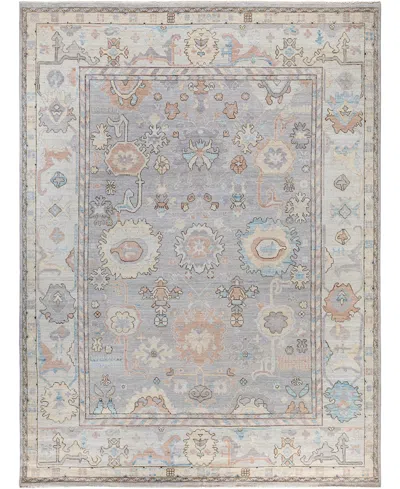 Adorn Hand Woven Rugs Colorful Oushak M1945 8'10''x11'10'' Area Rug In Gray