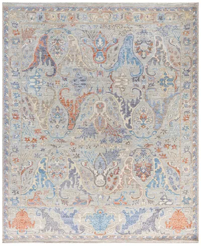 Adorn Hand Woven Rugs Colorful Oushak M1945 8'1''x10' Area Rug In Light Gray