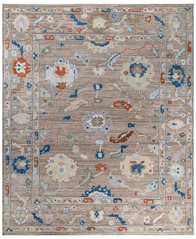 Adorn Hand Woven Rugs Colorful Oushak M1945 8'2''x9'9'' Area Rug In Beige