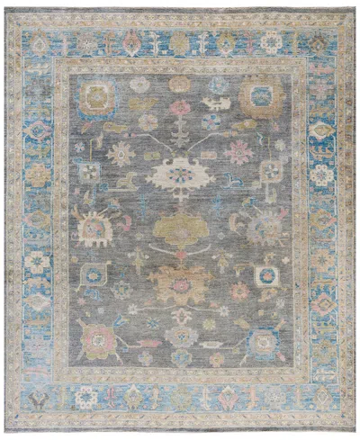 Adorn Hand Woven Rugs Colorful Oushak M1945 8'3''x9'10'' Area Rug In Gray