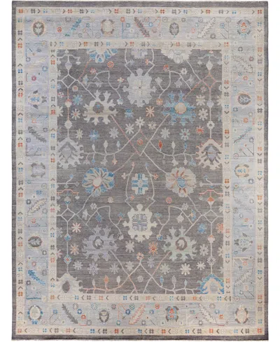 Adorn Hand Woven Rugs Colorful Oushak M1945 8'9''x11'8'' Area Rug In Gray
