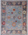 Adorn Hand Woven Rugs Colorful Oushak M1945 8'x9'9'' Area Rug In Light Blue