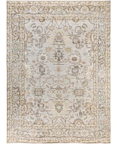 Adorn Hand Woven Rugs Colorful Oushak M1945 9'2''x12'3'' Area Rug In Light Gray