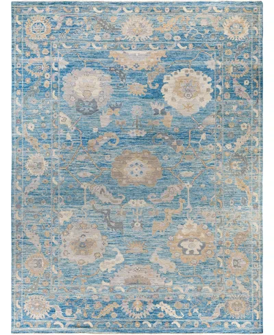 Adorn Hand Woven Rugs Colorful Oushak M1945 9'x11'10'' Area Rug In Light Blue