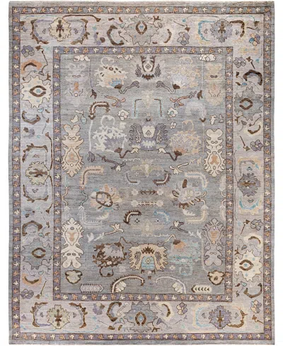 Adorn Hand Woven Rugs Colorful Oushak M1945 9'x11'7'' Area Rug In Gray