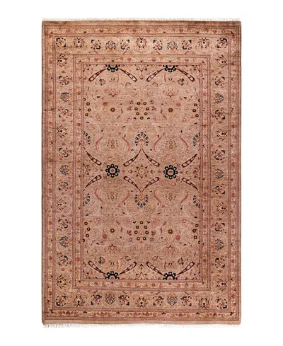 Adorn Hand Woven Rugs Fine Vibrance M1115 4'1''x6'2'' Area Rug In Beige