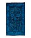 Adorn Hand Woven Rugs Fine Vibrance M1120 3'2''x5'2'' Area Rug In Blue
