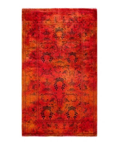 Adorn Hand Woven Rugs Fine Vibrance M1120 3'2''x5'4'' Area Rug In Orange