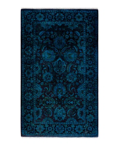 Adorn Hand Woven Rugs Fine Vibrance M1130 3'2''x5'2'' Area Rug In Black